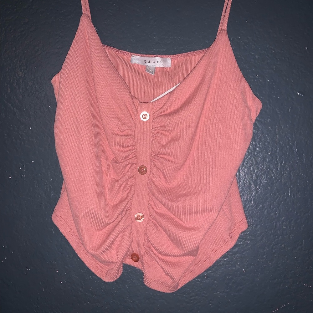 Crop pink tank top